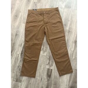 WP Weatherproof Men's‎ Flex Waist Trail Utility Brown Pant Straight Leg 36x30